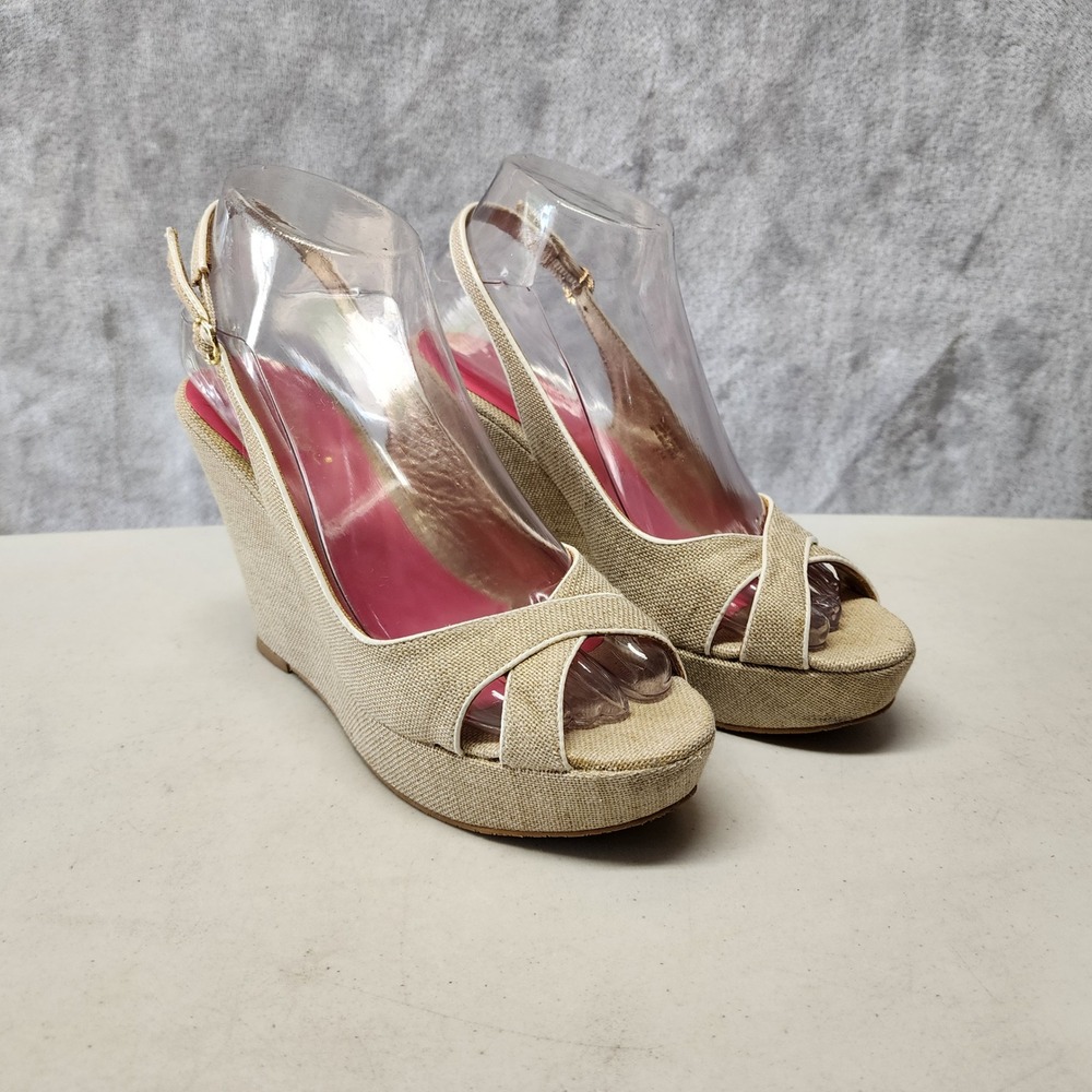 Lilly Pulitzer Sandals Womens Size 7 Picture Perfect Espadrille Slingback Wedge